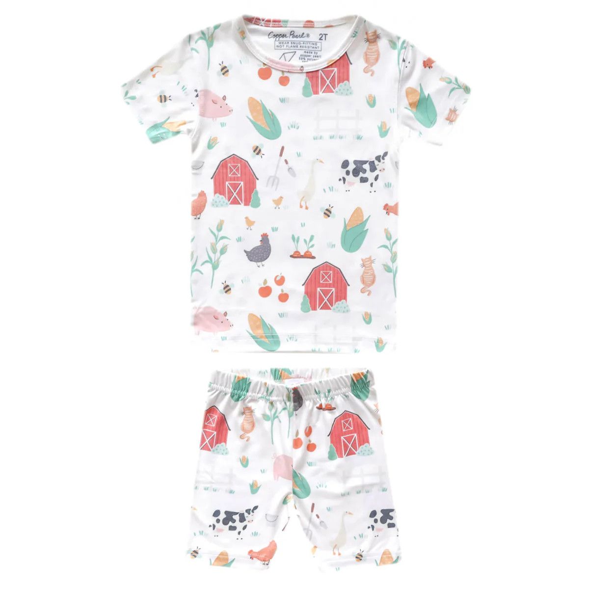 Copper Pearl 2pc Short Sleeve Pajama Set Farmstead, Size: 12M