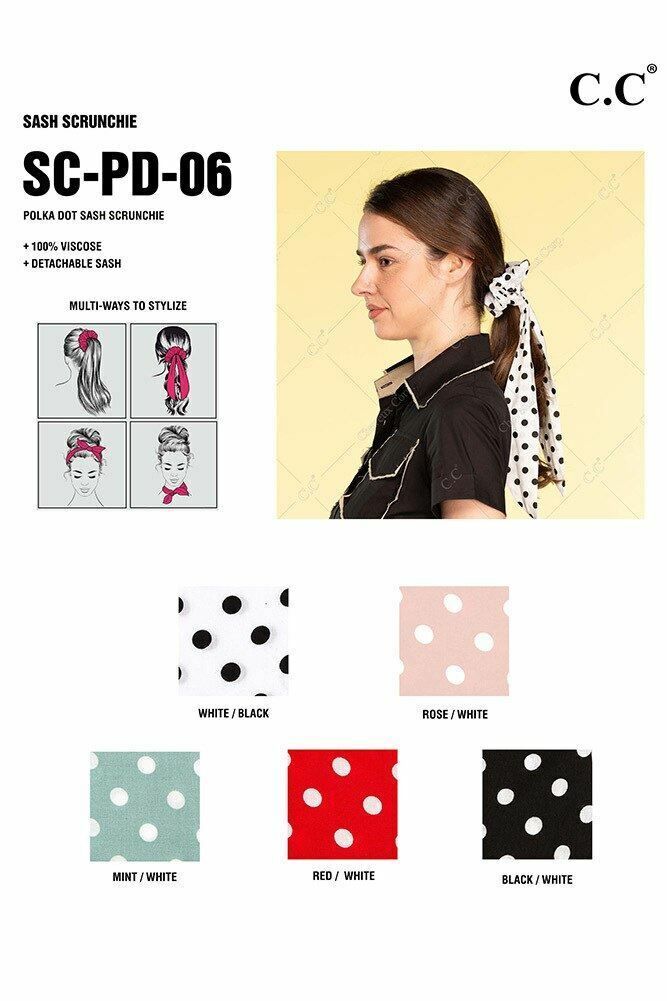 CC Sash Scrunchie Black