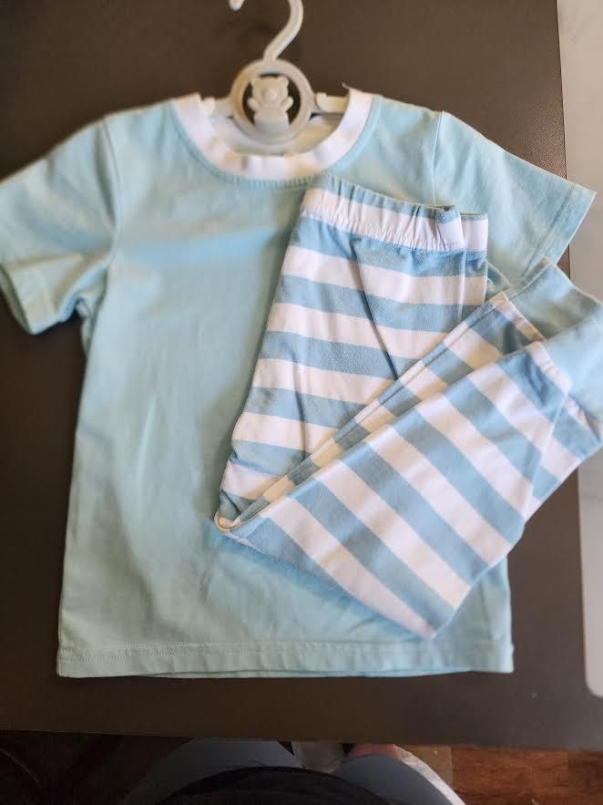 Blue &amp; White 2pc Pajama Set 4T