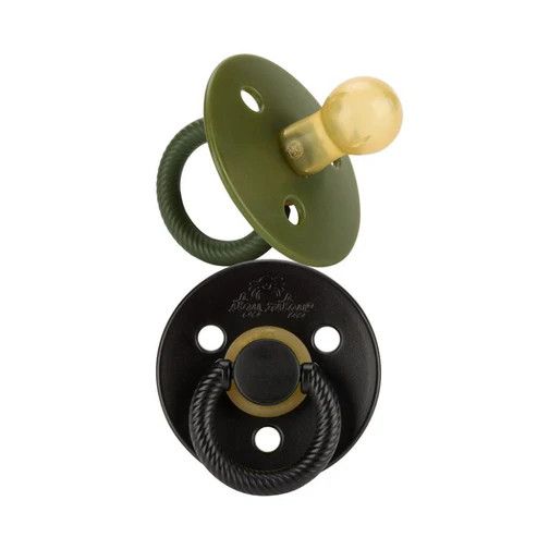Itzy Soother Natural Rubber Paci Sets | Camo + Midnight