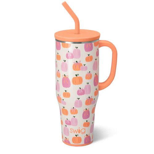 Swig Pumpkins and Bows Mega Mug 40 oz