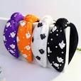 Halloween Headband Purple Plastic White Ghost