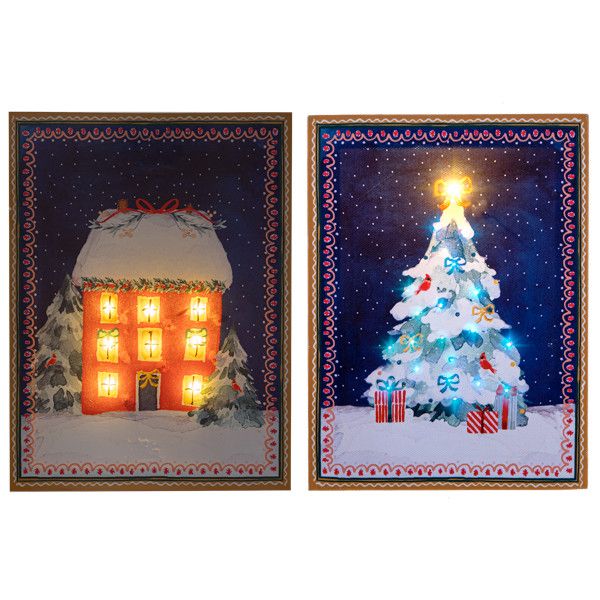LED Light Up Holiday Scene Wall Decor