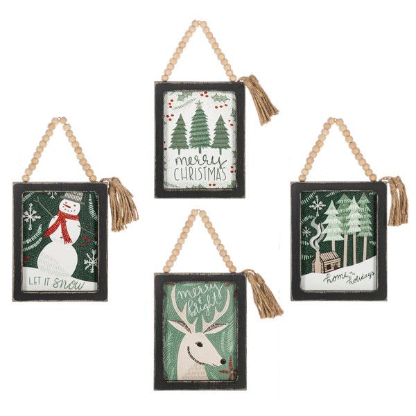 Framed Holiday Message Ornament