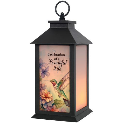 13" Frosted Beautiful Life Lantern