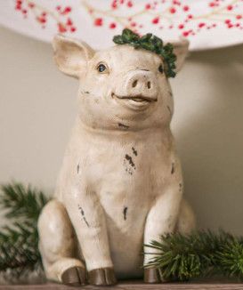 Cypress Home Pig Christmas Holiday Tabletop