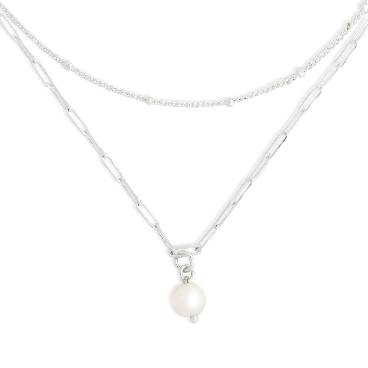 Pearls From Within Necklace- Silver