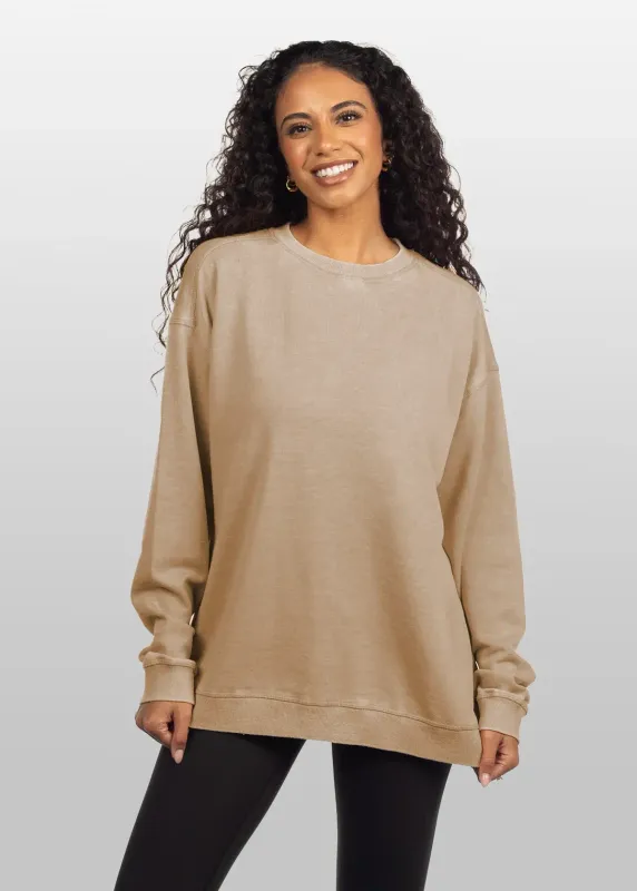 Chicka-d Campus Crew Sweatshirt Latte