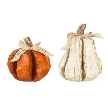 Resin Pumpkin Table Décor, Color: White
