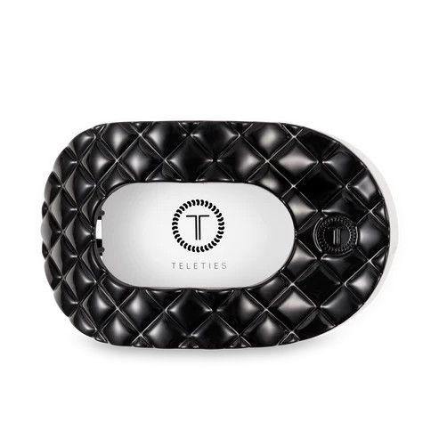 Teleties Jet Black Quilted Large Round Clip