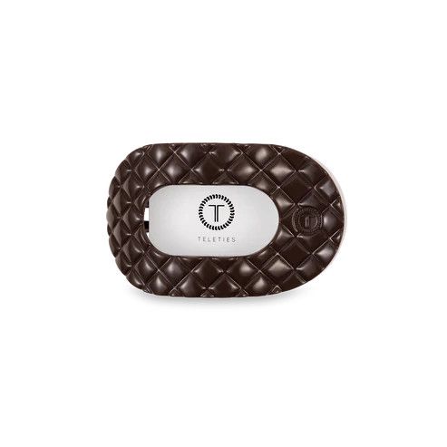 Teleties Truly Taupe Quilted Large Round Clip