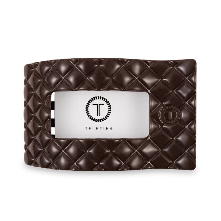 Teleties Truly Taupe Quilted Large Rectangle Clip