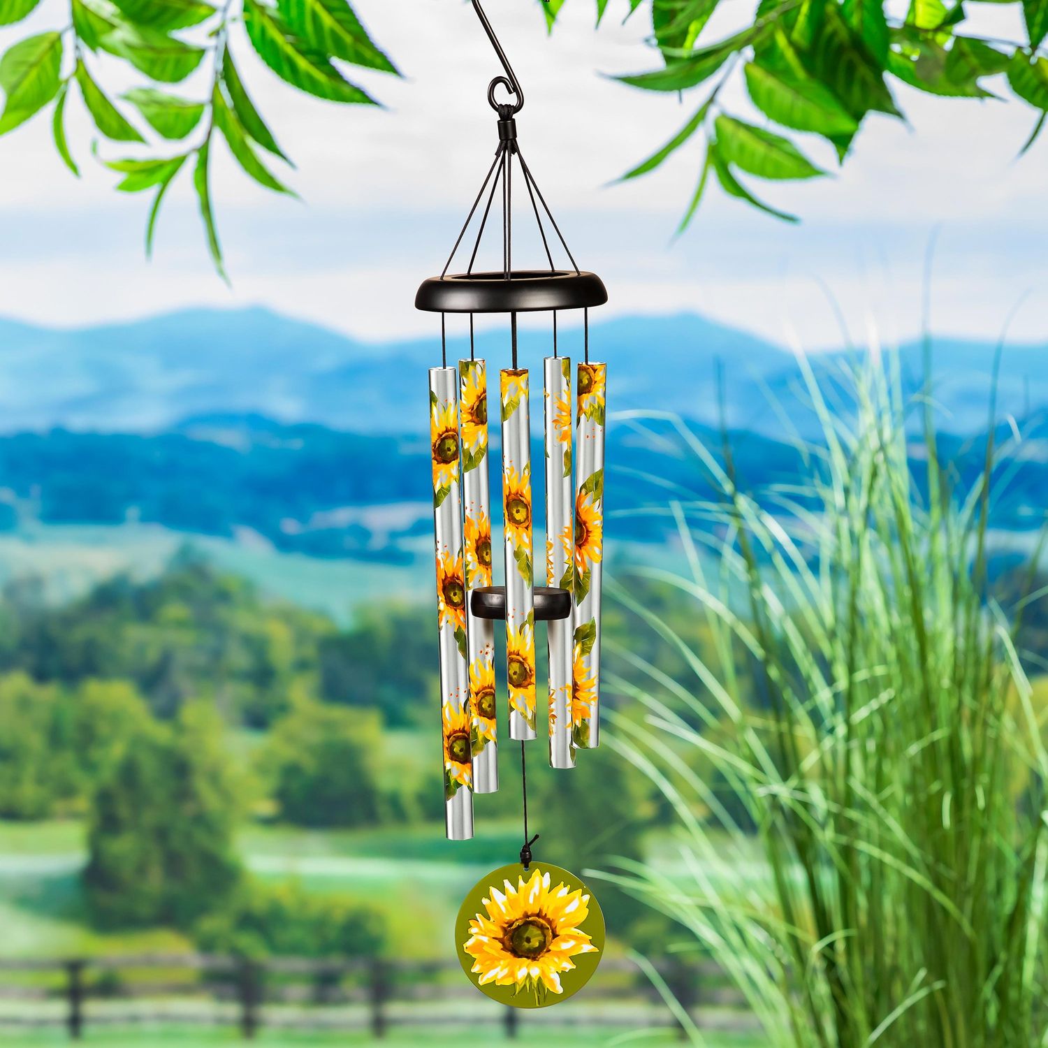 Avria Printed Wind Chime Sunflowers