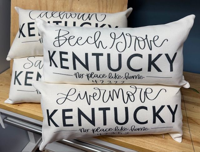 City/Zipcode Pillows - No Place Like Home