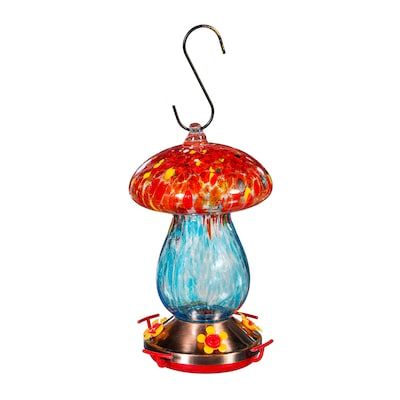 Evergreen Glass Hanging Hummingbird feeder - 24-oz