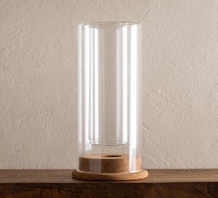 LED-Illuminated Glass Vase