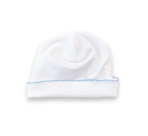 Southern Proper Hat - Picot Trim Blue