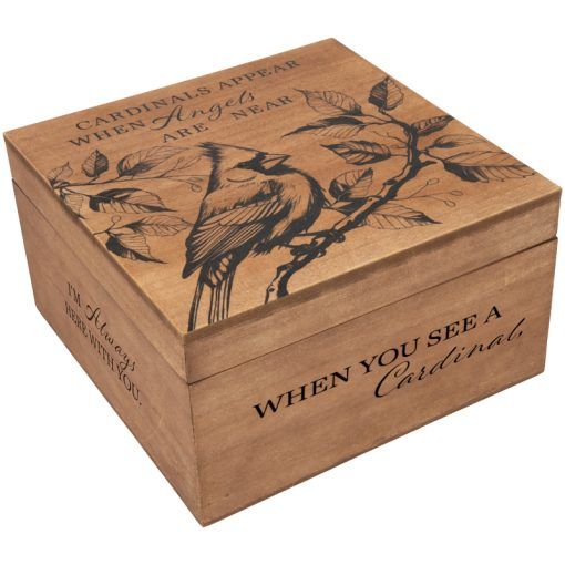 "Cardinals Appear" Keepsake Memory Box