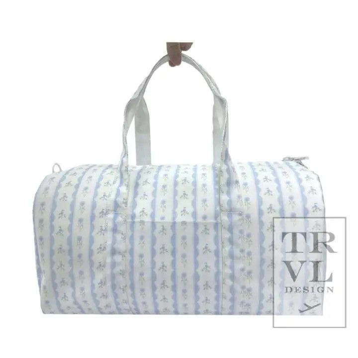 TRVL Design Weekender - Ribbon Floral Blue Duffel Bag