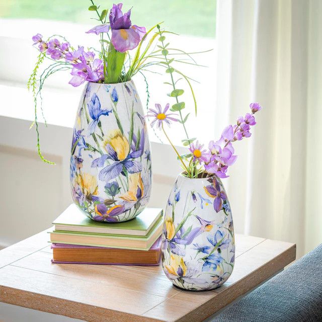 Golden Lilac Metal Vase