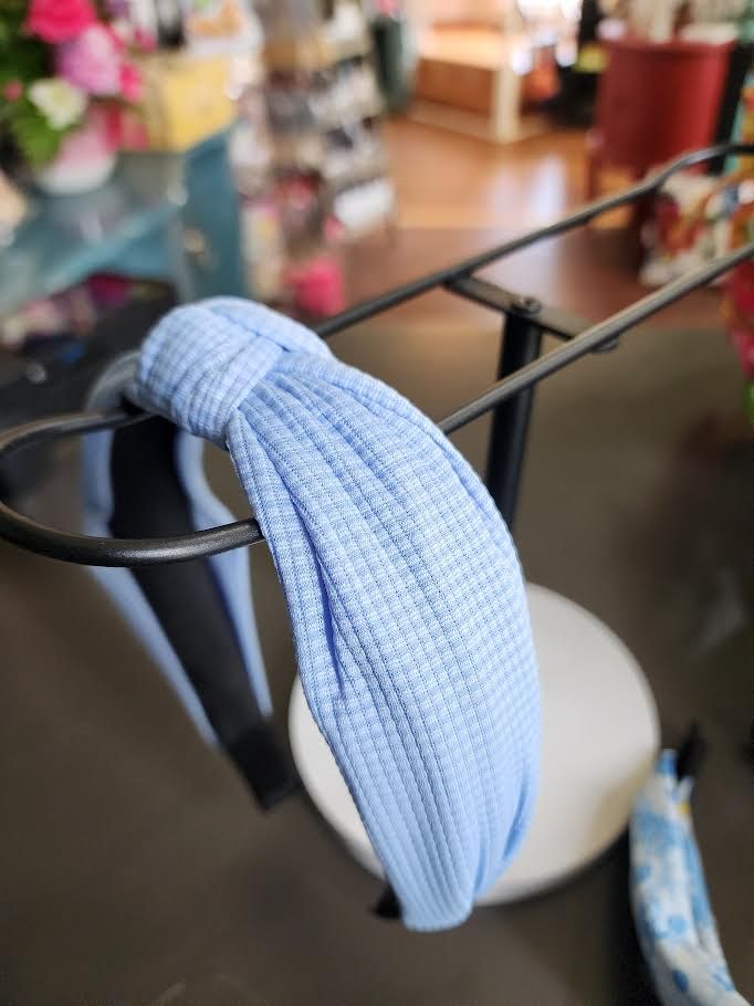 Blue Headbands, Color: Blue Waffle Knit