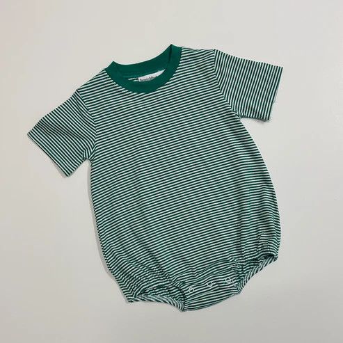 Knit Stripe Green Bubble 12m