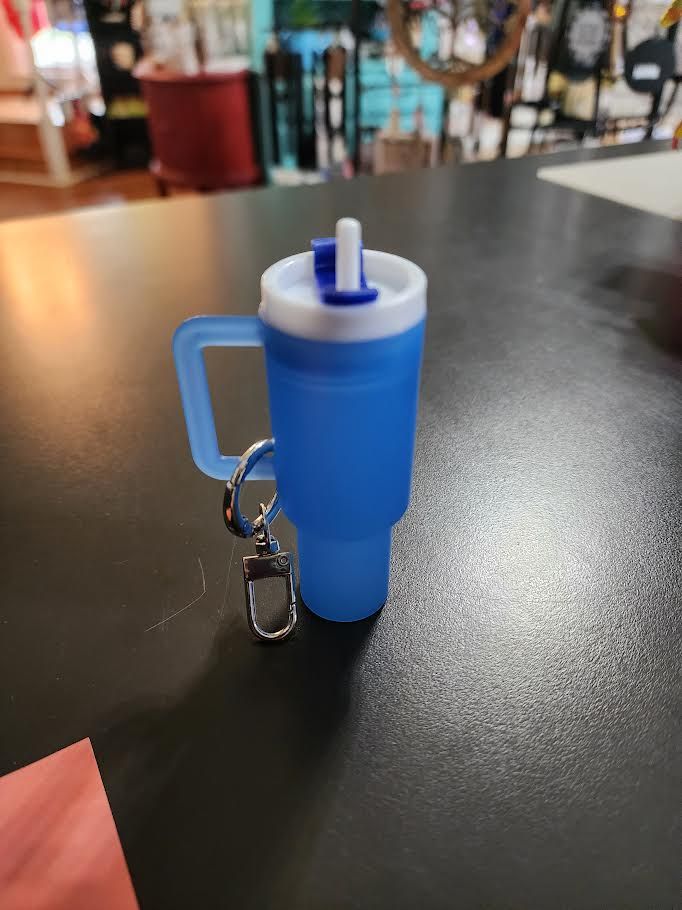 Mini Tumbler Keychain, Color: Blue