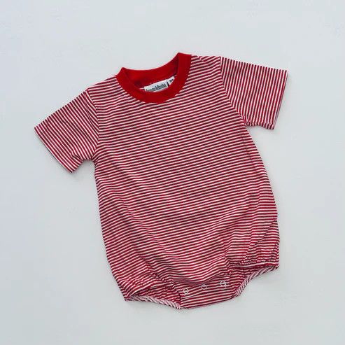 Knit Stripe Red Bubble, Size: NB