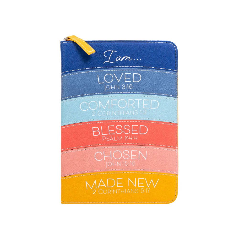 Zippered Journal: Modern Rainbow