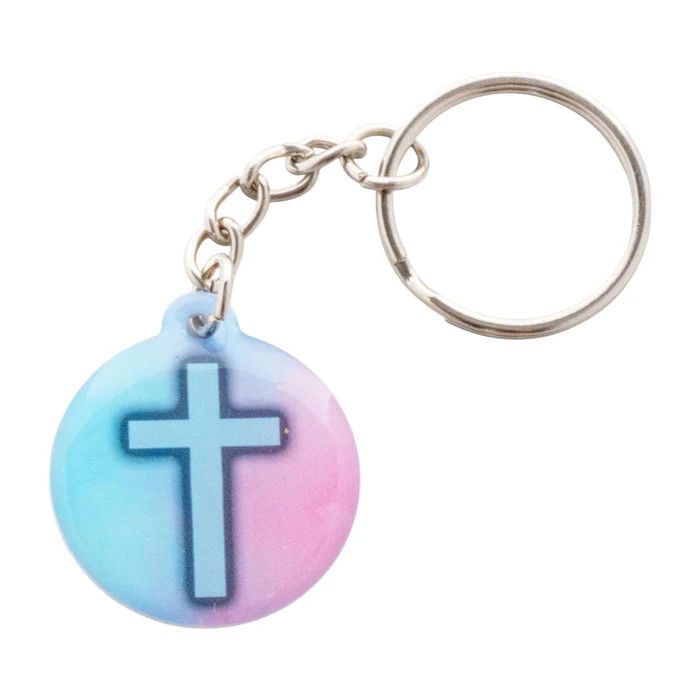 Tap To Pray® Acrylic Keychain Pastel + Cross