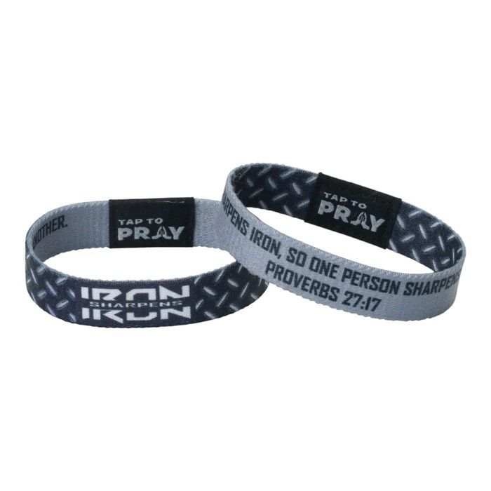 Tap To Pray® Wristband – Iron Sharpens Iron, Size: Small
