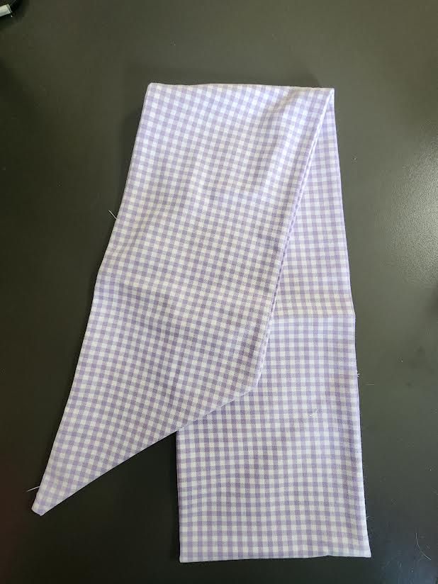 Wreath Sash Gingham, Color: Lavender