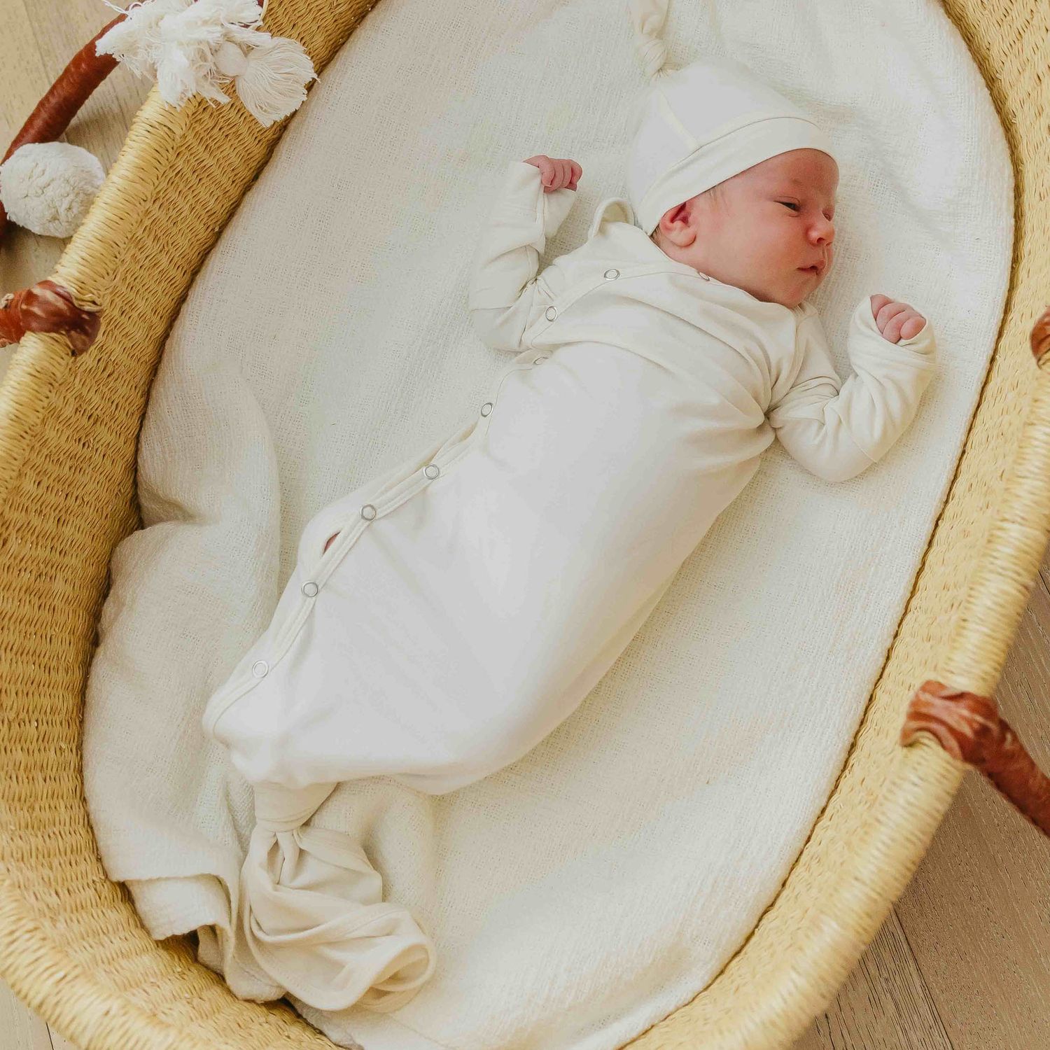Copper Pearl Cru, Options: Newborn Knotted Gown