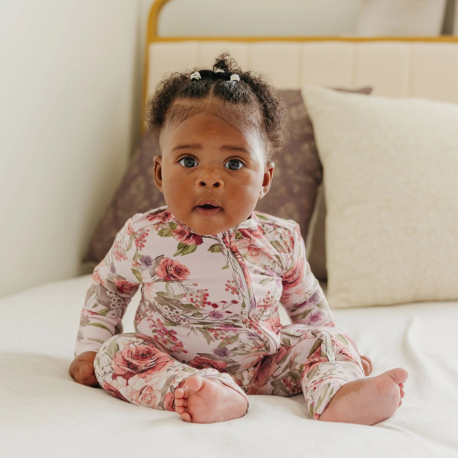 Bamboo Convertible Zip-Up Footie Pajama - Deborah, Size: 3-6 Month