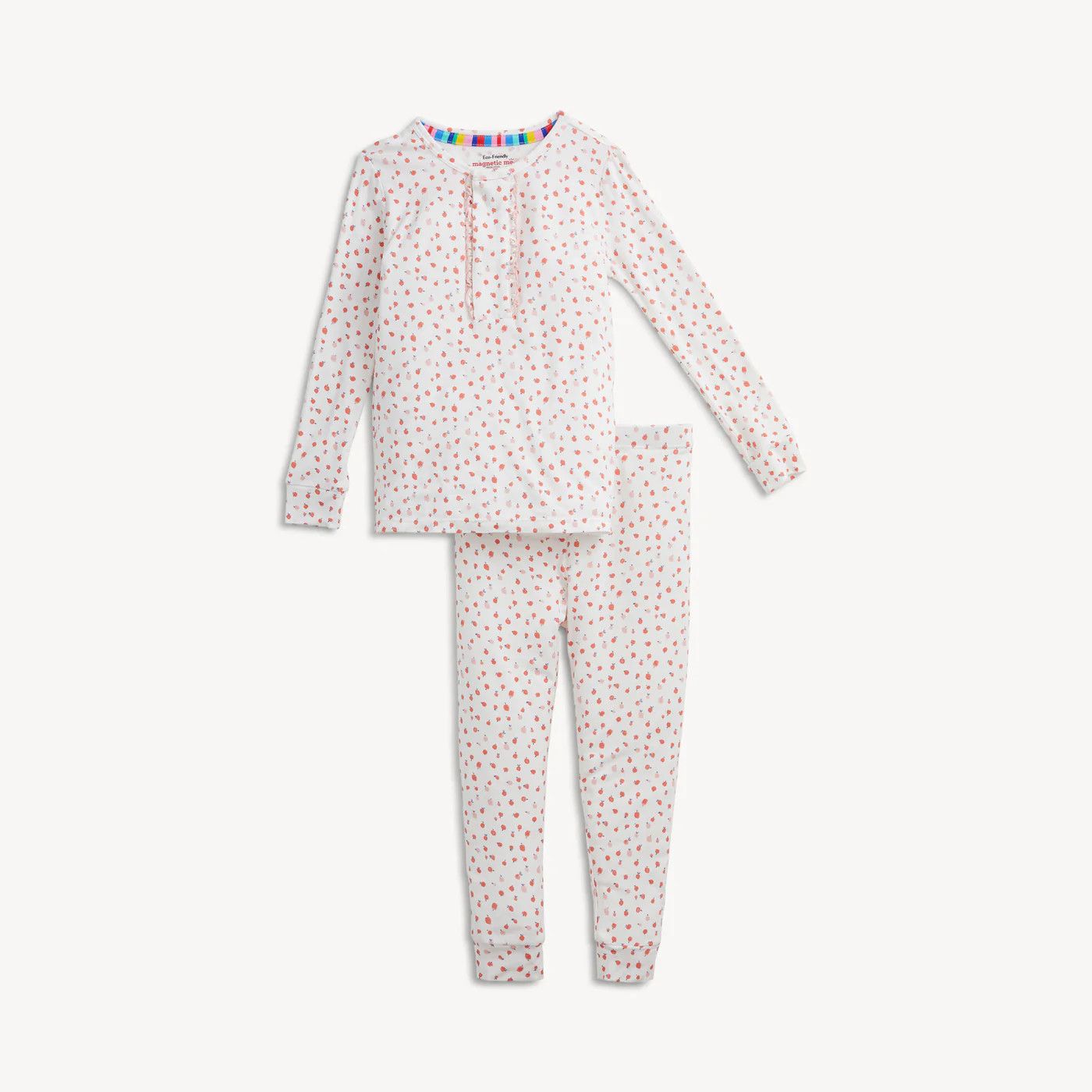 Magnetic Me Apple Blossom Modal Ruffle PJ Set L/S 6-9 mo