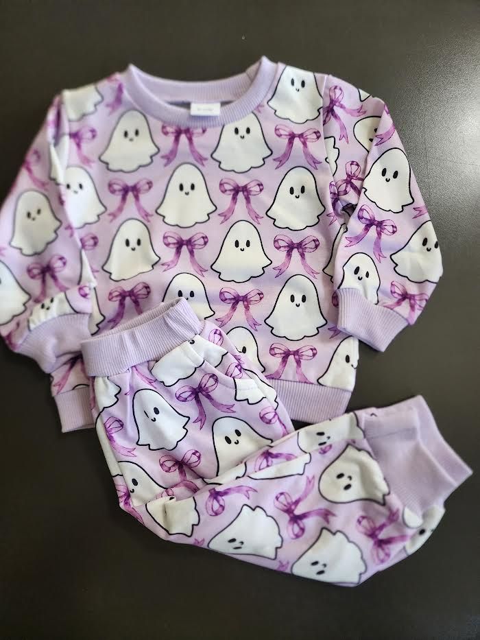 Purple Ghost Coquette Joggers, Size: 6-12M