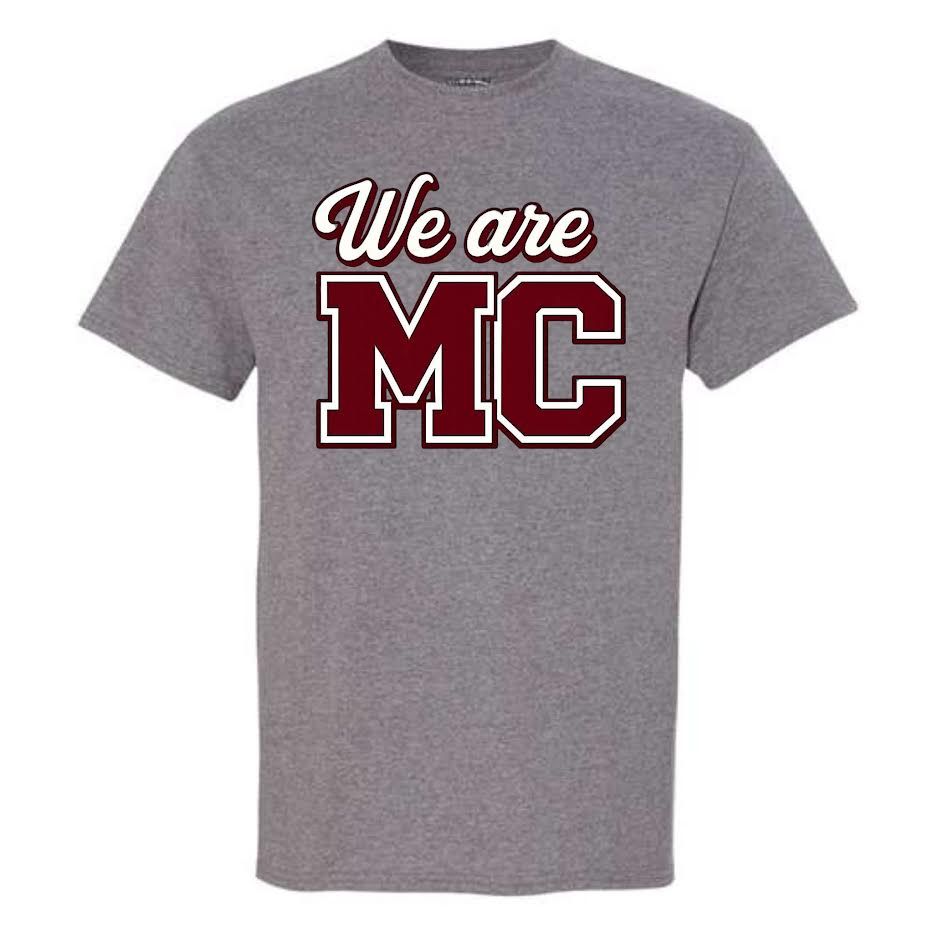 MCMS Cheer Graphite Heather, Adult, Shirt Choice: S/S, Size: S
