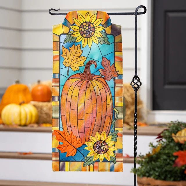 Fall Pumpkin Stained Glass Everlasting Impression