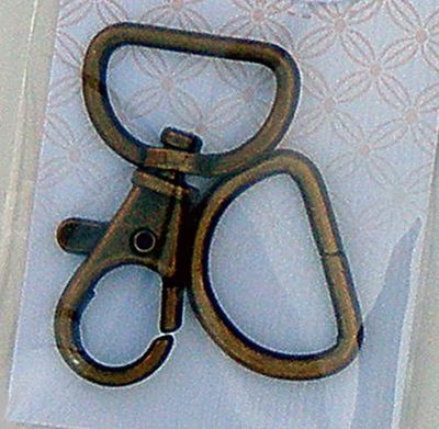 Swivel Clip &amp; D Ring Antique Brass