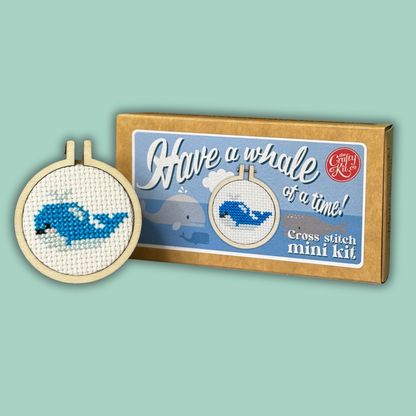 Have A Whale Of A Time! Mini Matchbox Cross Stitch Kit