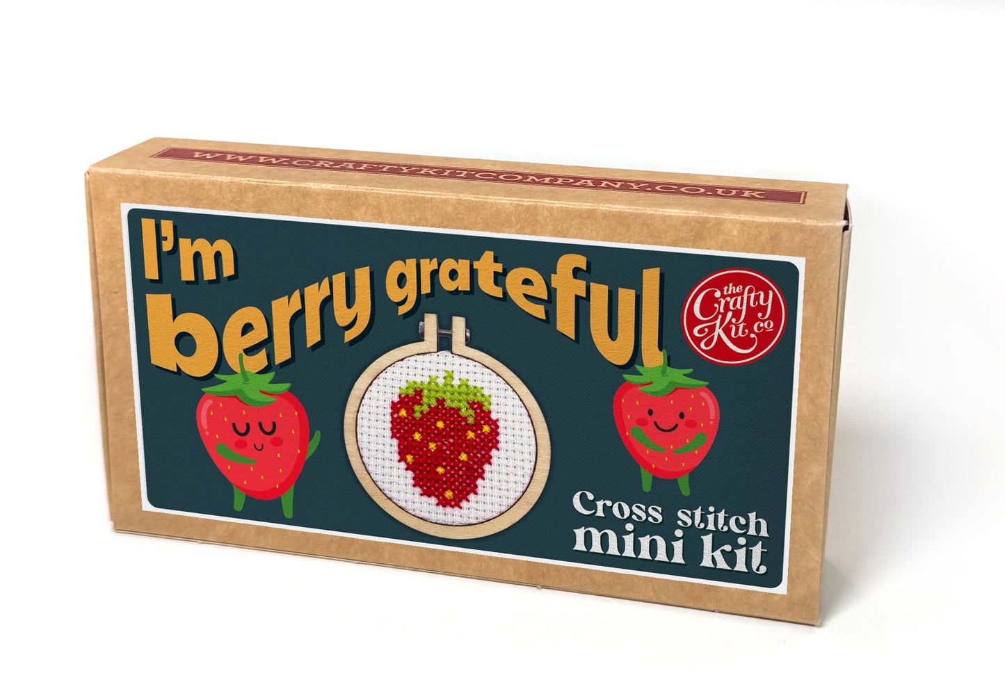 I&#39;m Berry Grateful Mini Matchbox Cross Stitch Kit