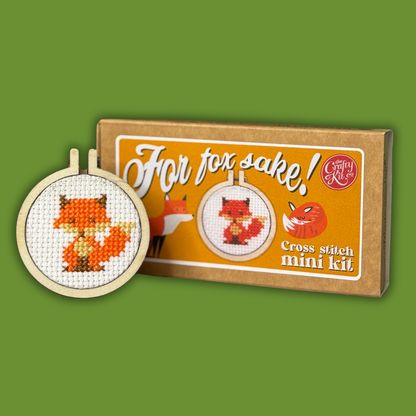 For Fox Sake! Mini Matchbox Cross Stitch Kit