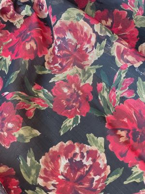 Plumetis Muslin Black &amp; Red