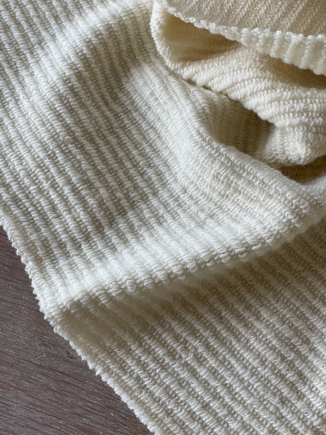 Ivory Ribbed Knit