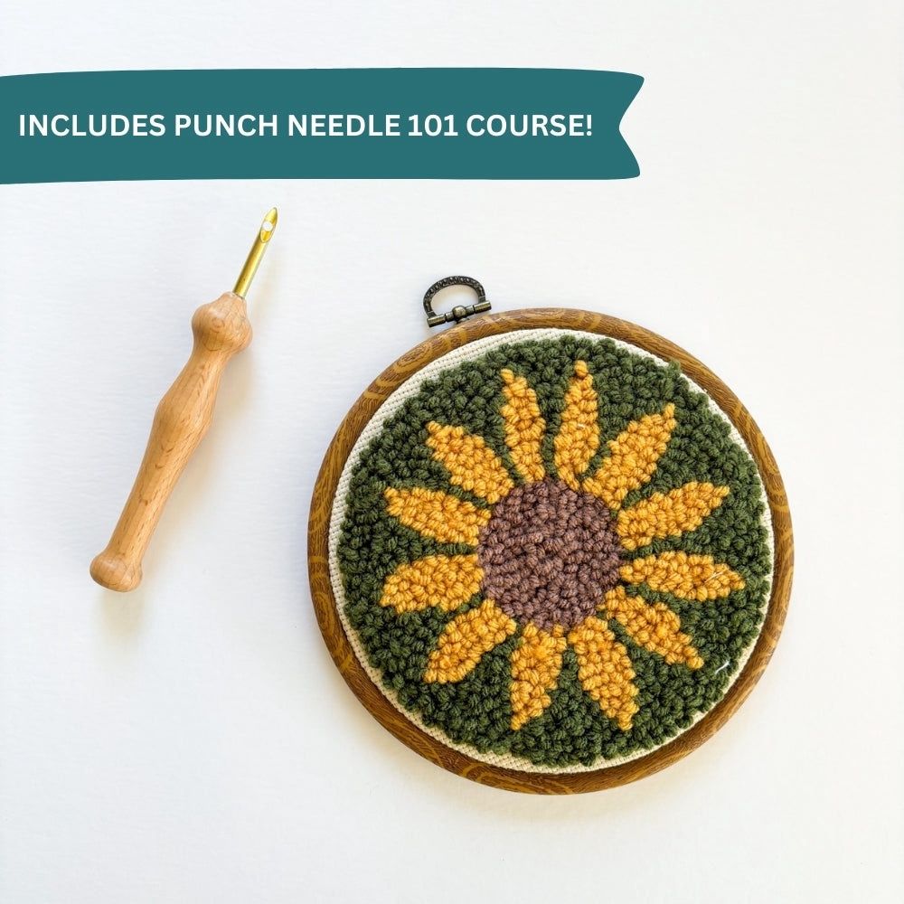 Sunflower Punch Needle Box Kit