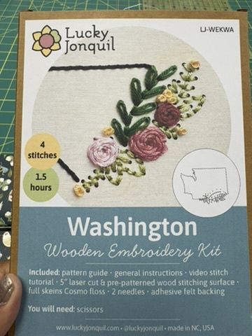 US States Embroidery Stitch Disk Kit Washington