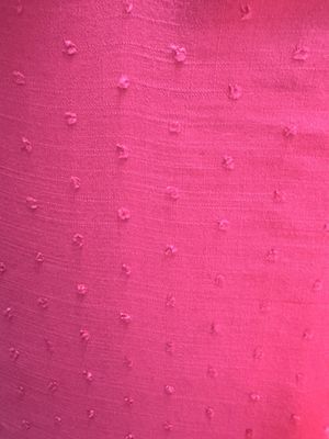 100% Rayon Swiss Dot Bright Pink
