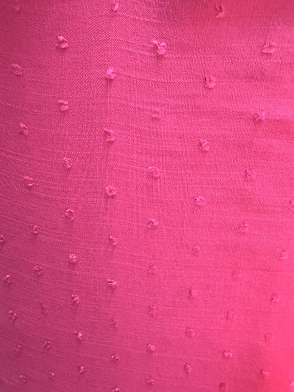 100% Rayon Swiss Dot Bright Pink