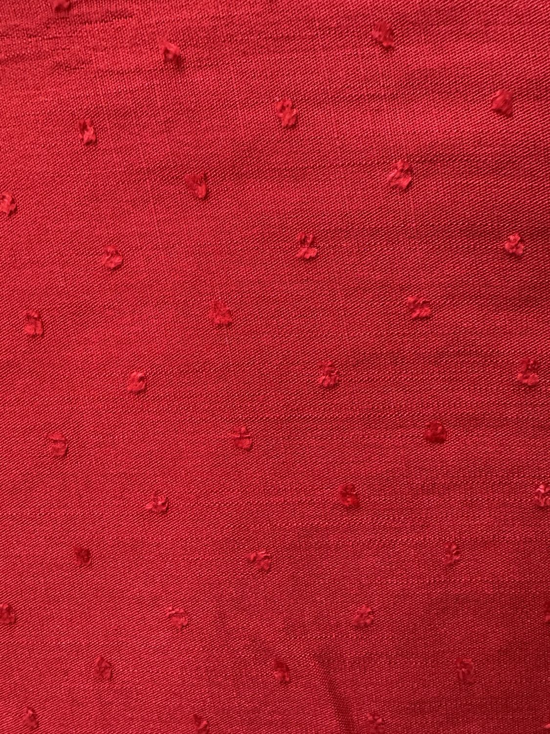 Swiss Dot Red 100% Rayon 13297