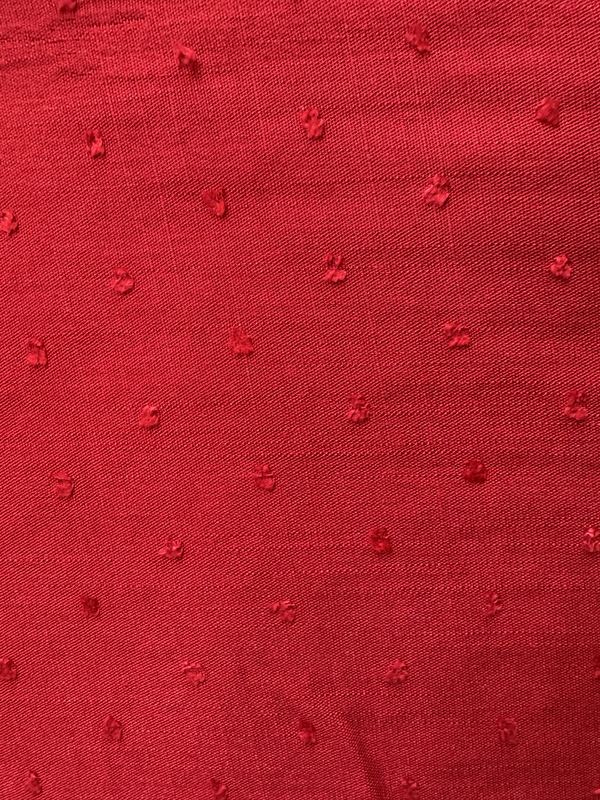 Swiss Dot Red 100% Rayon 13297